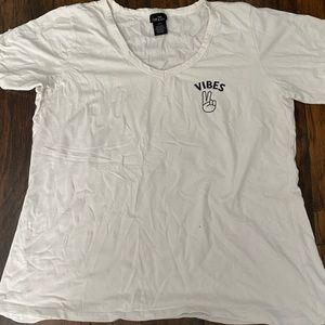 Rue 21 white T-shirt. Size large.